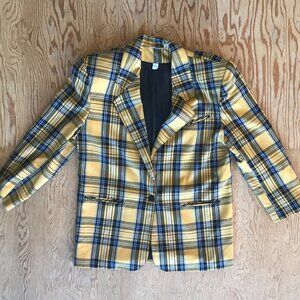 Vintage Yellow Plaid Blazer